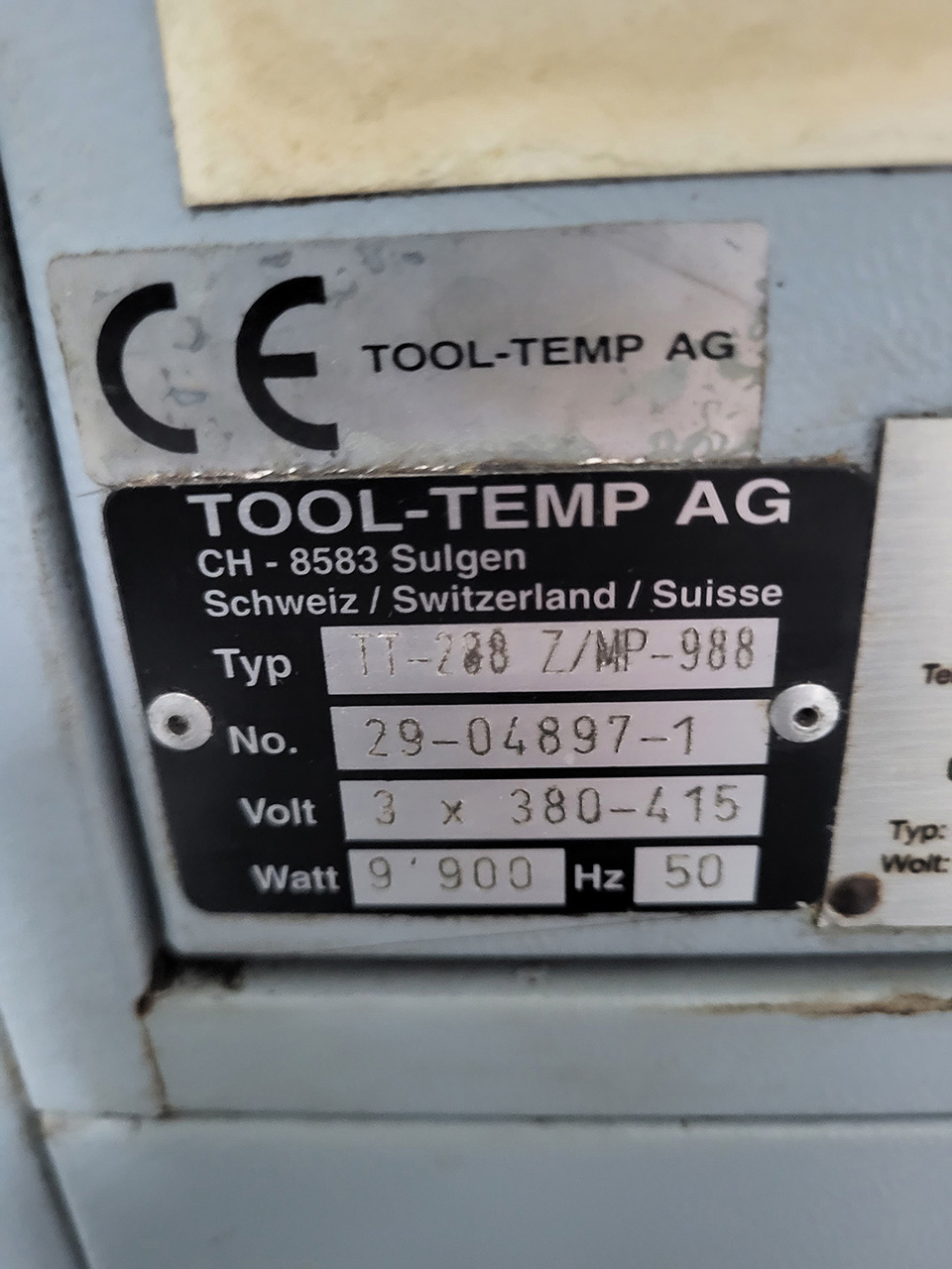 ToolTemp TT-288 Z-MP-988 hőmérséklet-szabályozó egység ZU2233, használt